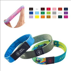 Custom Elastic Fabric Wristbands for Events
